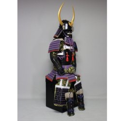 画像6: 11【O-040】紫糸威平角脇立ニ枚胴具足 