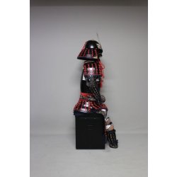 画像3: 8【O-048】赤糸威伊予素懸二枚胴具足　(艶消塗) 
