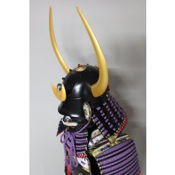 画像7: 11【O-040】紫糸威平角脇立ニ枚胴具足 