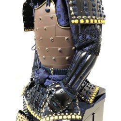 画像8: 9【O-046】紺糸威鉄錆笠鋲二枚胴具足 