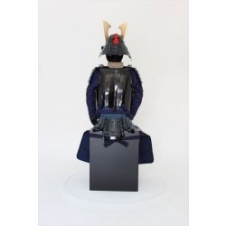 画像5: 5【O-058】紺糸威黒桶側二枚胴具足（鍬形）