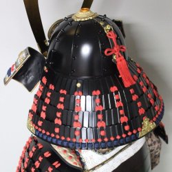 画像8: 8【O-048】赤糸威伊予素懸二枚胴具足　(艶消塗) 