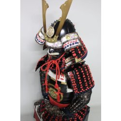 画像7: 8【O-048】赤糸威伊予素懸二枚胴具足　(艶消塗) 