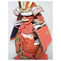 画像7: 13【O-038】赤糸威大袖赤二枚胴具足 