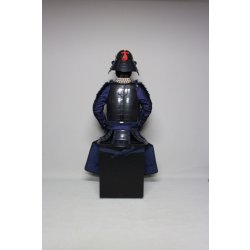 画像6: 4【O-065】濃紺糸威黒桶側二枚胴具足（手時代塗）