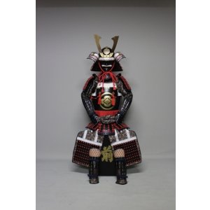 画像: 8【O-048】赤糸威伊予素懸二枚胴具足　(艶消塗) 