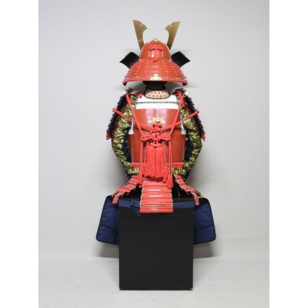 画像6: 13【O-038】赤糸威大袖赤二枚胴具足  (6)