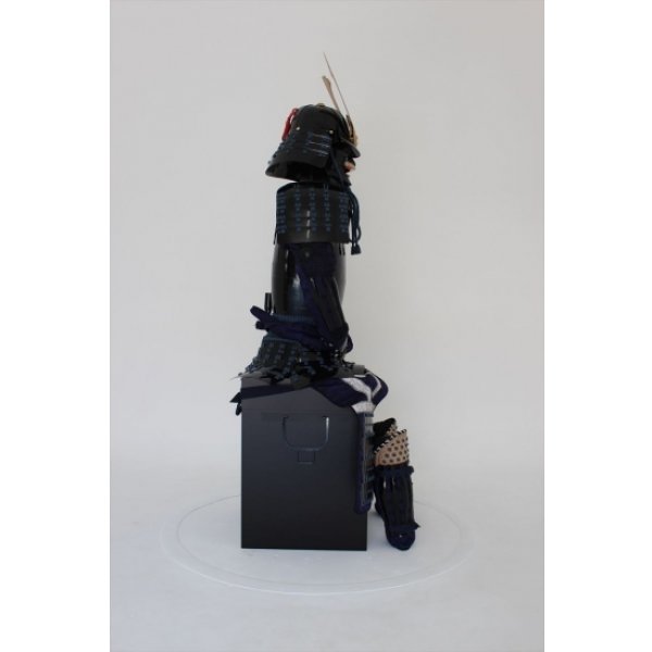 画像4: 5【O-058】紺糸威黒桶側二枚胴具足（鍬形） (4)