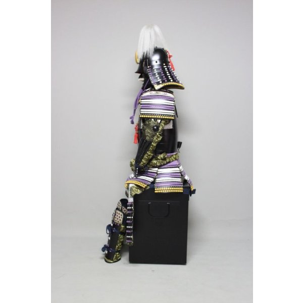 画像4: 12【O-039】藤白糸威毛立二枚胴具足  (4)