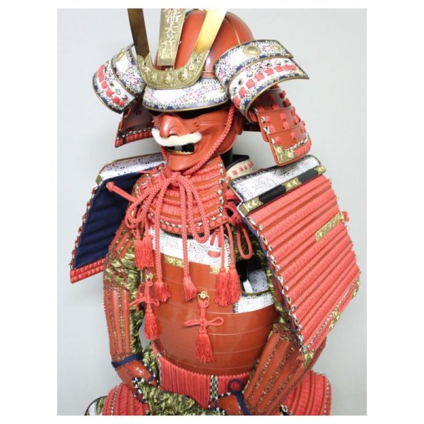 画像7: 13【O-038】赤糸威大袖赤二枚胴具足  (7)